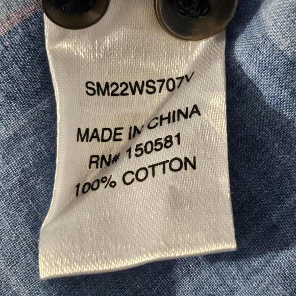 2/$30 Flag & Anthem Blue Pink Plaid Long Sleeve Button-Front Shirt Size L - Picture 5 of 7